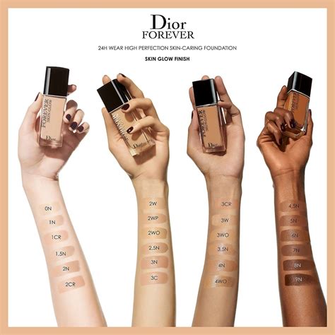 dior forever skin glow foundation color match|Dior forever foundation color chart.